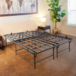 Tower Metal Bed Frame, King Size, 14" Height, Non-Slip Design, Silent Design, Metal Platform Bed, Easy Assembly, No Box Spring Required, Black (King)