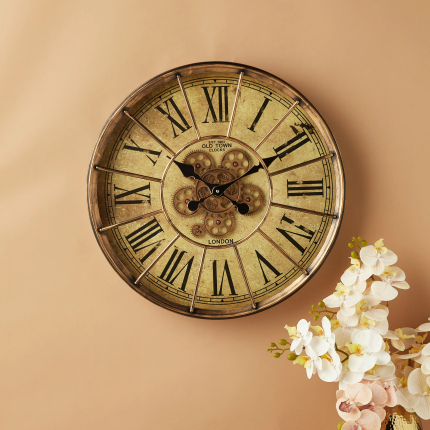 Metallic Round Wall Clock