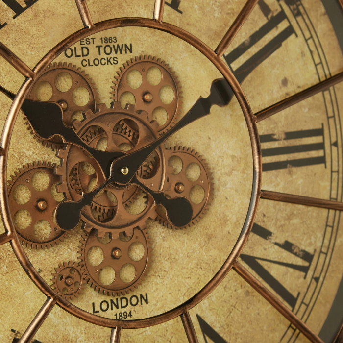 Metallic Round Wall Clock - Image 3