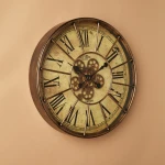Metallic Round Wall Clock - Image 4