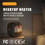 room Heater - 500W Adjustable Electric Heaters Portable Thermostat Multifunctional PTC Fast Heating and Fan Ceramic Desk Heater with Digital Display - Image 3