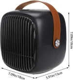 room Heater - 500W Adjustable Electric Heaters Portable Thermostat Multifunctional PTC Fast Heating and Fan Ceramic Desk Heater with Digital Display - Image 4