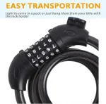 Amazon Basics Bicycle Cable Lock with Key Adjustable - Image 3