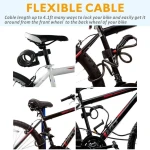Amazon Basics Bicycle Cable Lock with Key Adjustable - Image 4