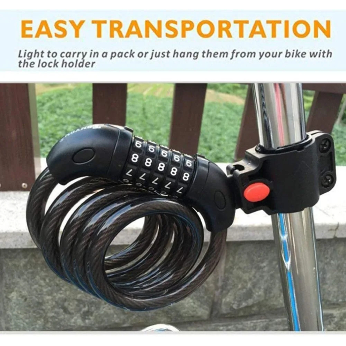 Amazon Basics Bicycle Cable Lock with Key Adjustable - Image 6
