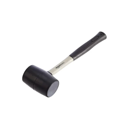 amazon basics Rubber Mallet - Shock-Absorbing Fiberglass Handle, 450g (1lb - Image 2