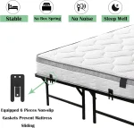 Tower Metal Bed Frame, King Size, 14" Height, Non-Slip Design, Silent Design, Metal Platform Bed, Easy Assembly, No Box Spring Required, Black (King) - Image 4
