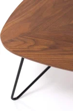 Amazon Brand - Rivet Triangular Coffee Table with Black Metal Legs, 40.6 x 83 x 81 cm, Walnut - Image 4