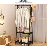 MAGIC SELECT Triangular Coat Stand with Top Bar and 2 Fabric Shelves for Lower Storage. Independent and Durable Clothes Rack. Coat Rack for Hallway, Hallway, Dressing Room. - Image 6