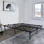 Tower Metal Bed Frame, King Size, 14" Height, Non-Slip Design, Silent Design, Metal Platform Bed, Easy Assembly, No Box Spring Required, Black (King) - Image 6