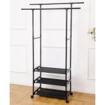 Clothes rack and shoe shelf 98x35x163 cm 8903 Clothes rack on wheels Детальніше: https://kanctovar.com.ua/ua/p2330836899-stojka-veshalka-dlya.html - Image 3