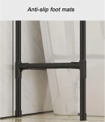 Toilet Racks That Go Over The Toilet White, PP Environmental Protection Material, Black and White, Easy Installation, Stable Freestanding Toilet Rack Storage Shelves - Image 6