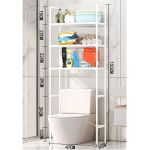 Toilet Racks That Go Over The Toilet White, PP Environmental Protection Material, Black and White, Easy Installation, Stable Freestanding Toilet Rack Storage Shelves - Image 7
