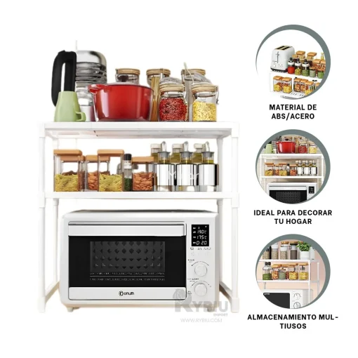 3-Tier Microwave Oven Organizer Rack - Image 4