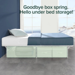 ZINUS SmartBase Tool-Free Assembly Mattress Foundation, 14 Inch Metal Platform Bed Frame, No Box Spring Needed, Sturdy Steel Frame, Underbed Storage, White, Queen - Image 3