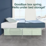 ZINUS SmartBase Tool-Free Assembly Mattress Foundation, 14 Inch Metal Platform Bed Frame, No Box Spring Needed, Sturdy Steel Frame, Underbed Storage, White, Queen - Image 3