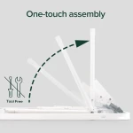 ZINUS SmartBase Tool-Free Assembly Mattress Foundation, 14 Inch Metal Platform Bed Frame, No Box Spring Needed, Sturdy Steel Frame, Underbed Storage, White, Queen - Image 4