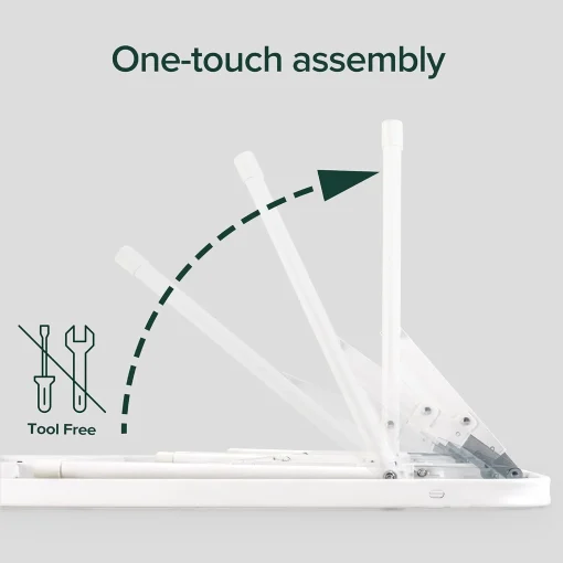 ZINUS SmartBase Tool-Free Assembly Mattress Foundation, 14 Inch Metal Platform Bed Frame, No Box Spring Needed, Sturdy Steel Frame, Underbed Storage, White, Queen - Image 4