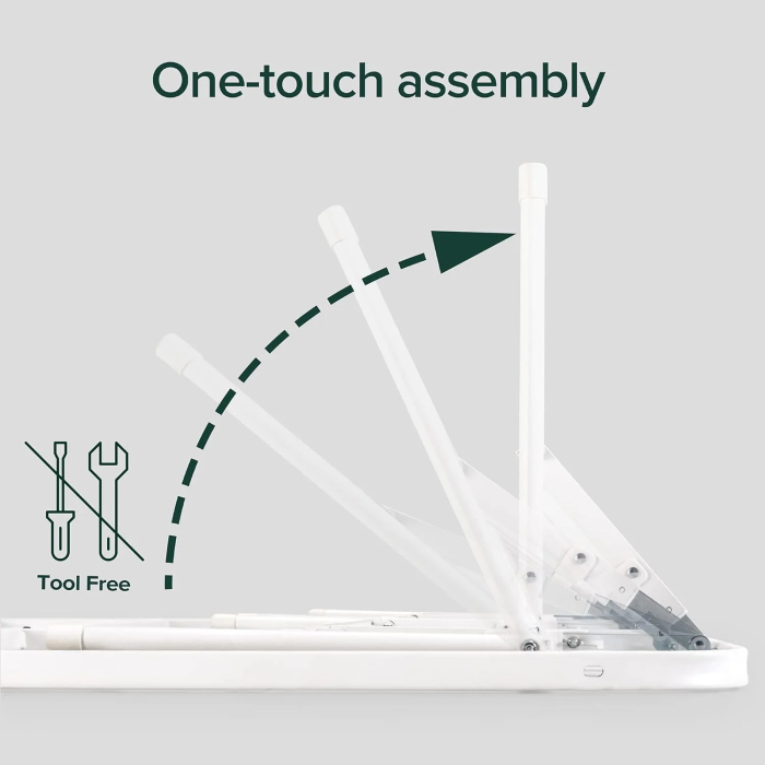 ZINUS SmartBase Tool-Free Assembly Mattress Foundation, 14 Inch Metal Platform Bed Frame, No Box Spring Needed, Sturdy Steel Frame, Underbed Storage, White, Queen - Image 4