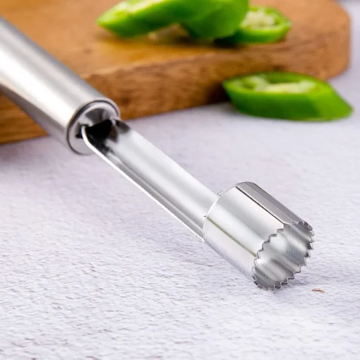 Apple Corer, Newness Premium Apple Corer Remover, Stainless Steel Apple or Pear Core Remover Tool for Home & Kitchen with Sharp Serrated Blade - Image 3