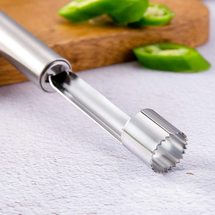 Apple Corer, Newness Premium Apple Corer Remover, Stainless Steel Apple or Pear Core Remover Tool for Home & Kitchen with Sharp Serrated Blade - Image 3