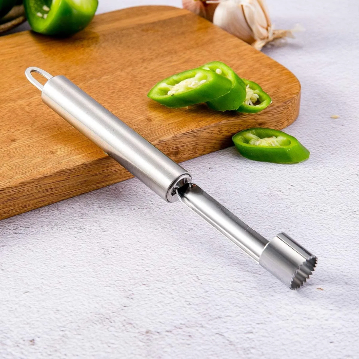 Apple Corer, Newness Premium Apple Corer Remover, Stainless Steel Apple or Pear Core Remover Tool for Home & Kitchen with Sharp Serrated Blade - Image 7