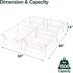 ZINUS SmartBase Tool-Free Assembly Mattress Foundation, 14 Inch Metal Platform Bed Frame, No Box Spring Needed, Sturdy Steel Frame, Underbed Storage, White, Queen - Image 5