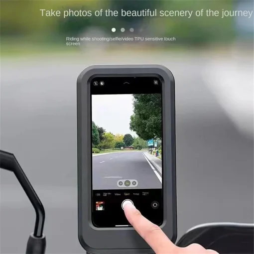 Waterproof Motorcycle Phone Holder Vibration Resistant Mount for Mobile Phone Mountain Bike Mount for Cell Phone Phone Models Under 7 Inches - Image 3