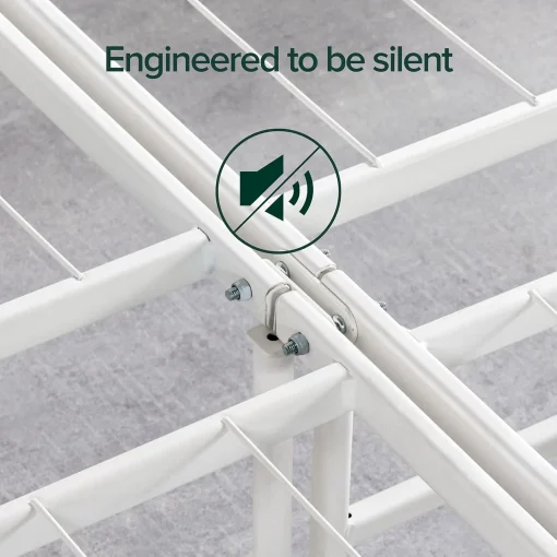 ZINUS SmartBase Tool-Free Assembly Mattress Foundation, 14 Inch Metal Platform Bed Frame, No Box Spring Needed, Sturdy Steel Frame, Underbed Storage, White, Queen - Image 8