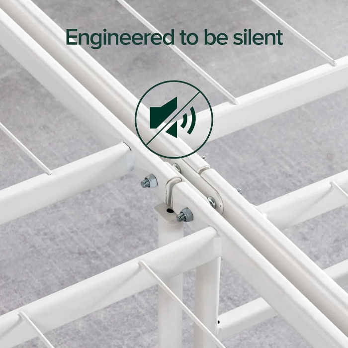 ZINUS SmartBase Tool-Free Assembly Mattress Foundation, 14 Inch Metal Platform Bed Frame, No Box Spring Needed, Sturdy Steel Frame, Underbed Storage, White, Queen - Image 8