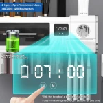 TINS UV Sanitizer Toothbrush for Bathroom, UV Sanitizer Toothbrush Holder, Wall Teeth, Automatic Toothpaste Dispenser, Toothbrush Organizer, USB Charging, 2000 mAh Battery-Green - Image 9