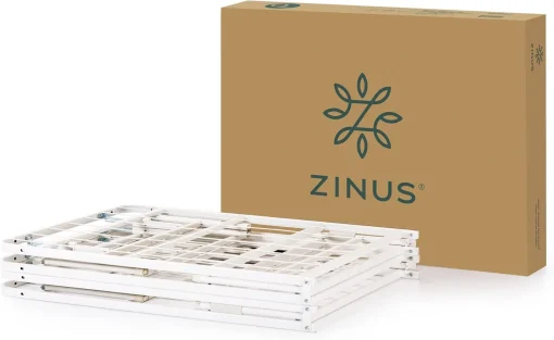 ZINUS SmartBase Tool-Free Assembly Mattress Foundation, 14 Inch Metal Platform Bed Frame, No Box Spring Needed, Sturdy Steel Frame, Underbed Storage, White, Queen - Image 13