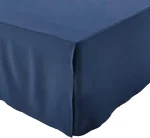 Amazon Basics Lightweight Pleated Bed Skirt, Full, Navy Blue, Soli - Image 2