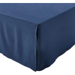 Amazon Basics Lightweight Pleated Bed Skirt, Full, Navy Blue, Soli - Image 2