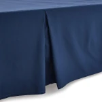 Amazon Basics Lightweight Pleated Bed Skirt, Full, Navy Blue, Soli - Image 4