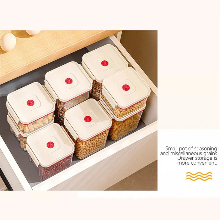 Clearance Items,npkgvia Kitchen Canisters,Canning Jars,Vacuumable Sealed Food Containers Transparent Sealed Grain Containers With LIDS Plastic Sealed Kitchen Containers D,Food Storage Containers - Image 6