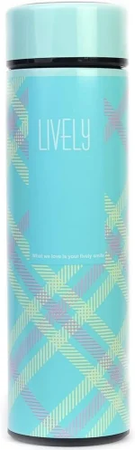 Style Homes Double Wall Vacuum Insulated Stainless Steel Thermos BPA Free Travel Water Bottle 480ml - Hot & Cold for 12 Hours, Sky Blue (Levelly) - Image 4