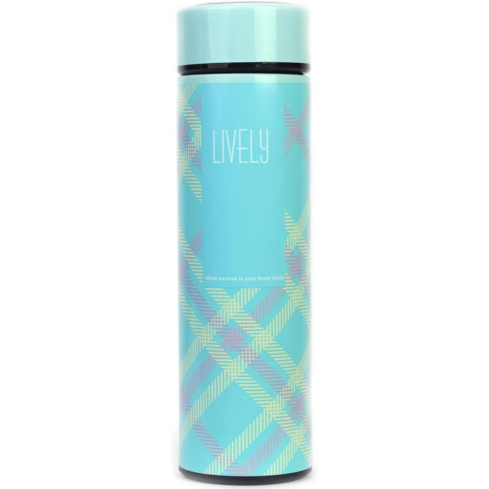 Style Homes Double Wall Vacuum Insulated Stainless Steel Thermos BPA Free Travel Water Bottle 480ml - Hot & Cold for 12 Hours, Sky Blue (Levelly) - Image 4
