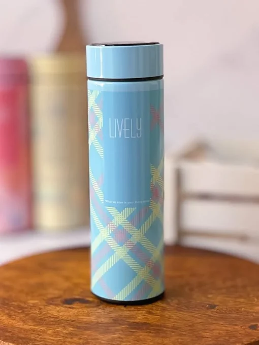 Style Homes Double Wall Vacuum Insulated Stainless Steel Thermos BPA Free Travel Water Bottle 480ml - Hot & Cold for 12 Hours, Sky Blue (Levelly) - Image 5