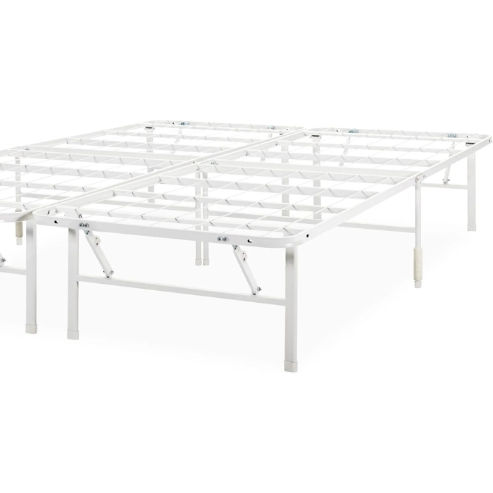 ZINUS SmartBase Tool-Free Assembly Mattress Foundation, 14 Inch Metal Platform Bed Frame, No Box Spring Needed, Sturdy Steel Frame, Underbed Storage, White, Queen - Image 15
