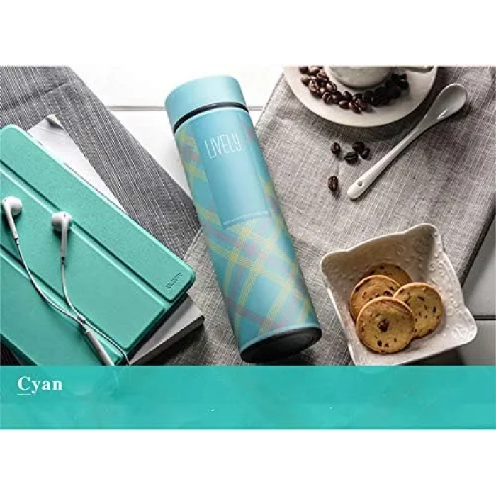 Style Homes Double Wall Vacuum Insulated Stainless Steel Thermos BPA Free Travel Water Bottle 480ml - Hot & Cold for 12 Hours, Sky Blue (Levelly) - Image 8