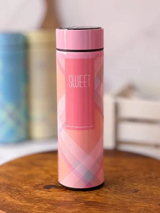 Style Homes Double Wall Vacuum Insulated Stainless Steel Thermos BPA Free Travel Water Bottle 480ml - Keeps Hot and Cold Drinks Cold for 12 Hours, Pink (Sweet) - Image 4