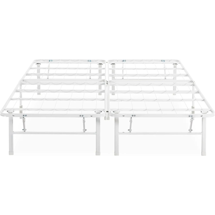 ZINUS SmartBase Tool-Free Assembly Mattress Foundation, 14 Inch Metal Platform Bed Frame, No Box Spring Needed, Sturdy Steel Frame, Underbed Storage, White, Queen - Image 16