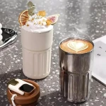 Yelona Insulated Vacuum Coffee Tumbler | Flask With 6-Hour Temperature Lock-In Technology - (420 Ml, Brown) - Stainless Steel - Image 5