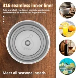 Yelona Insulated Vacuum Coffee Tumbler | Flask With 6-Hour Temperature Lock-In Technology - (420 Ml, Brown) - Stainless Steel - Image 7