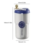 Yelona Insulated Vacuum Coffee Tumbler | Flask With 6-Hour Temperature Lock-In Technology - (420 Ml, Brown) - Stainless Steel - Image 14