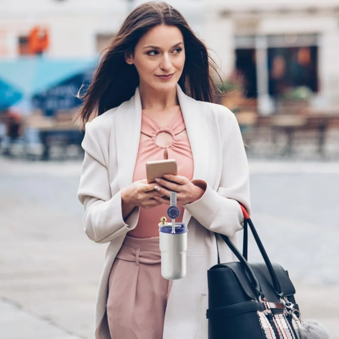 Yelona Insulated Vacuum Coffee Tumbler | Flask With 6-Hour Temperature Lock-In Technology - (420 Ml, Brown) - Stainless Steel - Image 15