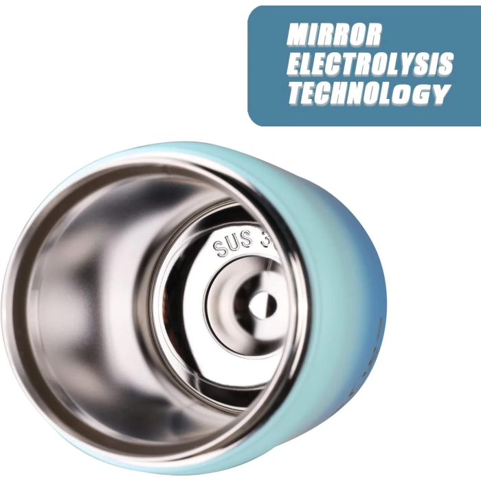 ZLINS Cup with Straw and Lid,Iced Coffee Travel Mug,Stainless Steel Drinking Tumbler,Insulated Reusable Metal Cup,Hot Cold for Smoothie, Milkshake,Cocktails,14OZ(Pink/Blue) - Image 5