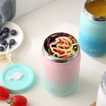 ZLINS Cup with Straw and Lid,Iced Coffee Travel Mug,Stainless Steel Drinking Tumbler,Insulated Reusable Metal Cup,Hot Cold for Smoothie, Milkshake,Cocktails,14OZ(Pink/Blue) - Image 6