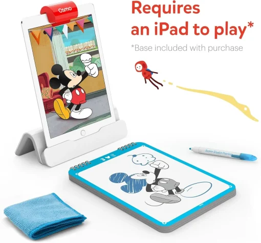 Osmo - Super Studio Disney Mickey Mouse & Friends Starter Kit - Age 6-12 - Learn Disney Drawings and 100+ Cartoon Drawings - Image 2
